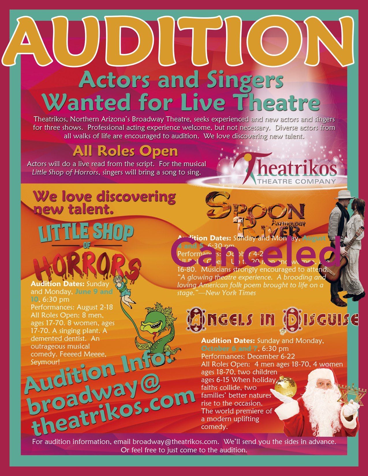 Auditions Announced! | Theatrikos Theatre Company